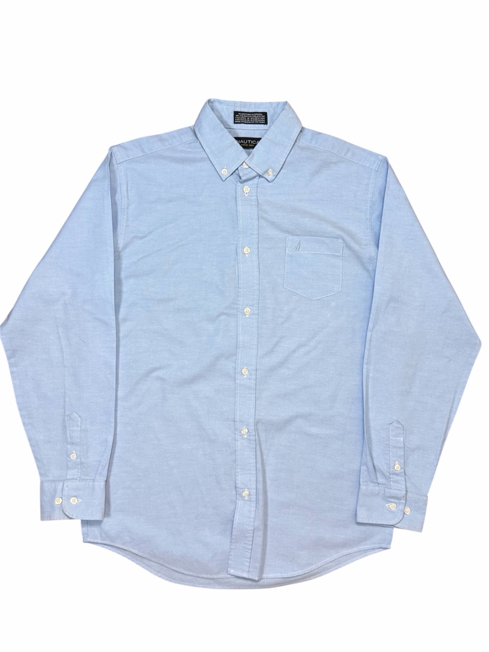 Nautica Boys Light Blue Button-Down Oxford Shirt sz. 18